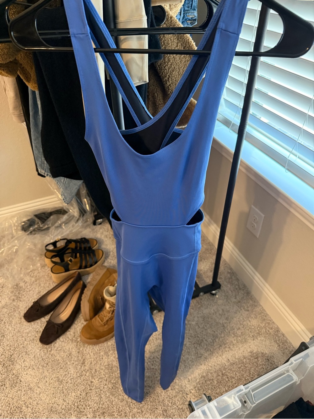 FP Movement by Free People Periwinkle Blue Crossback Active Jumpsuit